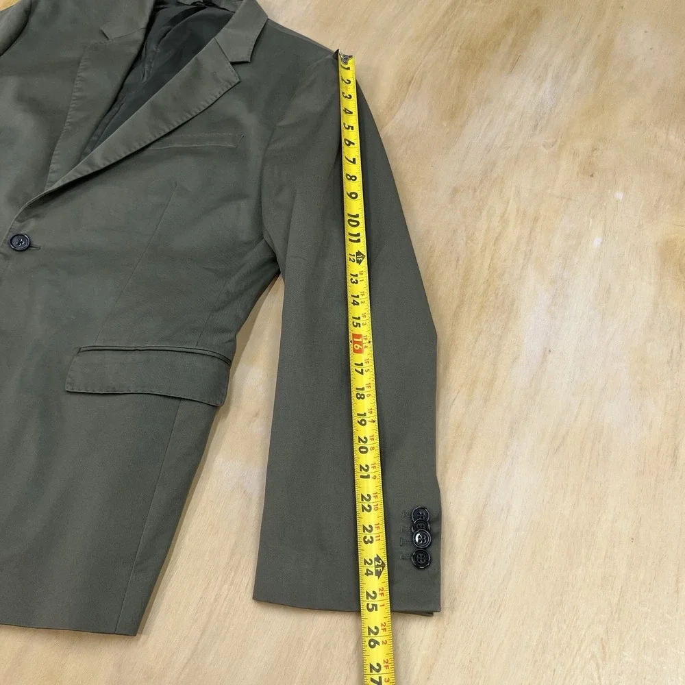 Banana Republic Performance Sport Blazer Mens 44R Slim Fit Cotton Stretch Olive
